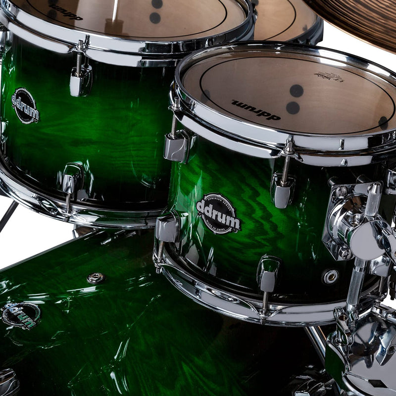 DDrum Dominion DM-ASH-522-GB Pack de 5 coques Dominion en bouleau avec placage en frêne Greenbust