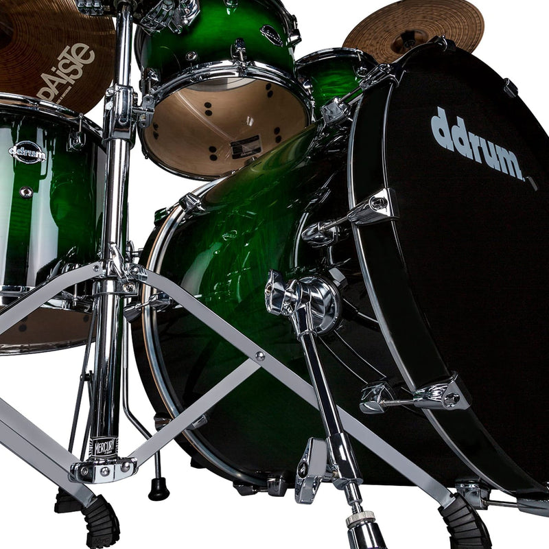 DDrum Dominion DM-ASH-522-GB Pack de 5 coques Dominion en bouleau avec placage en frêne Greenbust