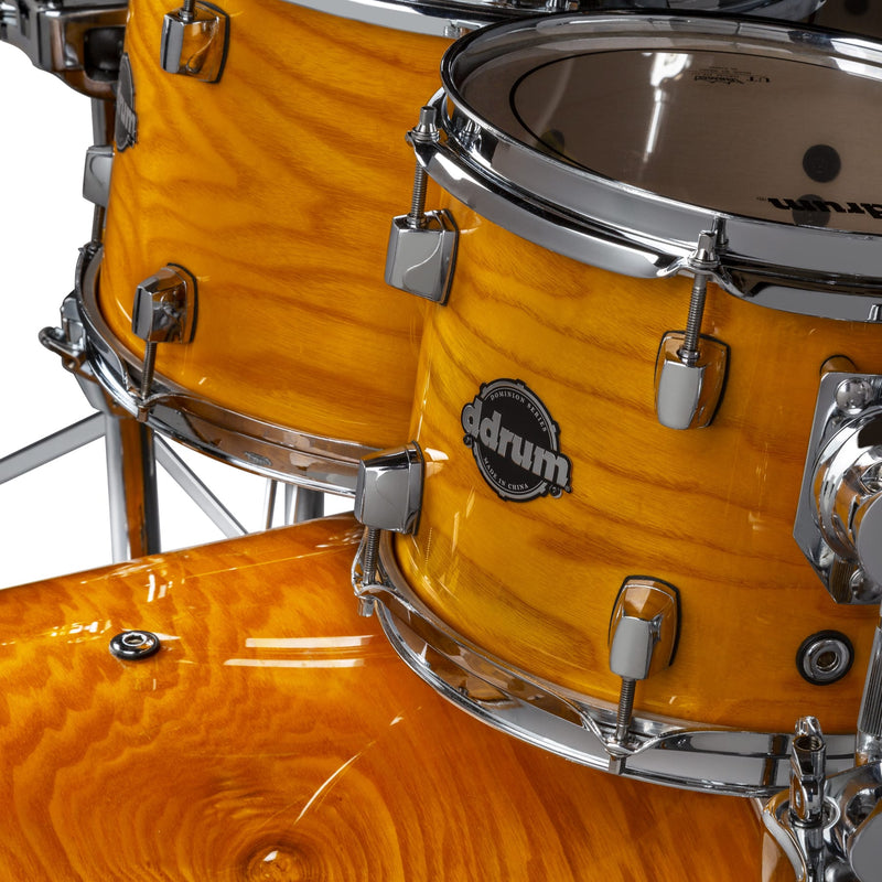 DDrum Dominion DM-ASH-522-GN Pack de 5 coques en bouleau Dominion avec placage en frêne brillant naturel