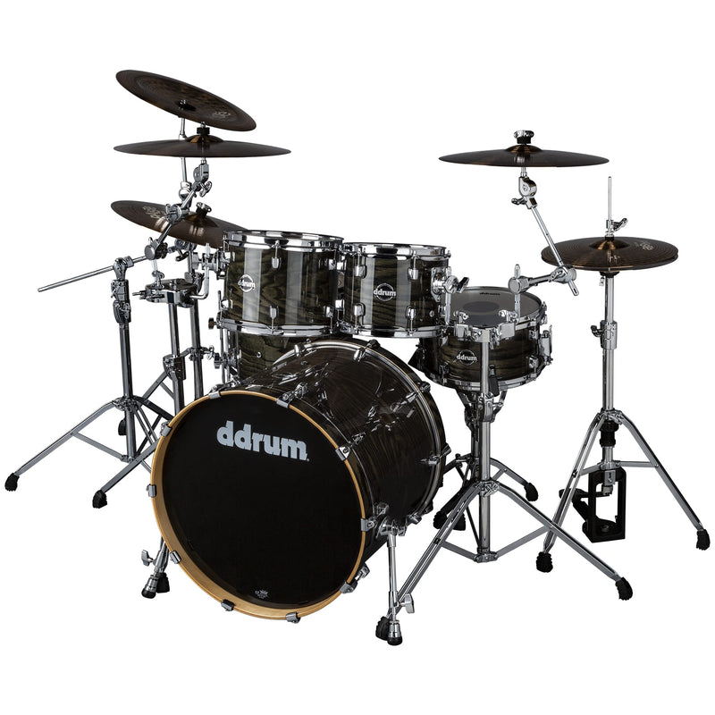 DDrum Dominion DM-ASH-622-TBK Dominion Bouleau Pack de 6 coques avec placage en frêne Transparent Noir