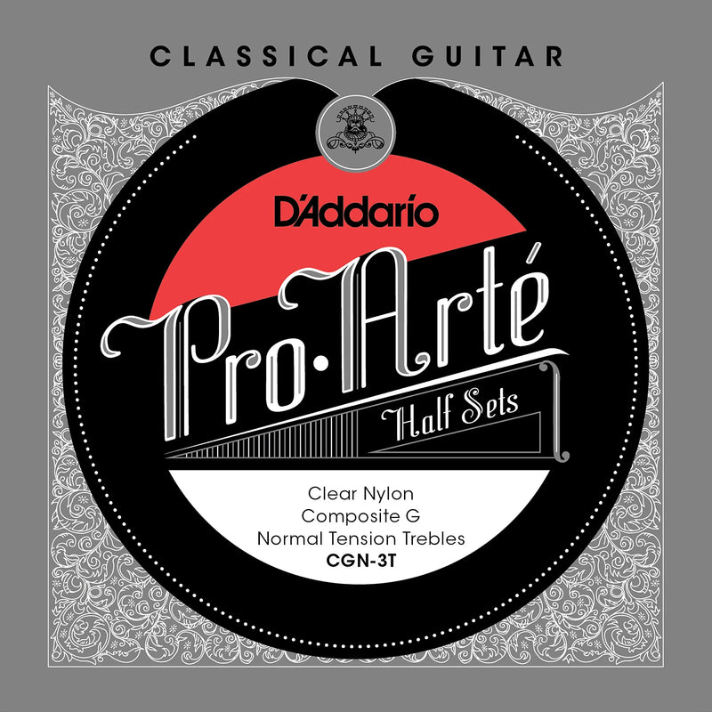 D'Addario CGN-3T Pro-Arte Clear Nylon with Composite G Classical Guitar Half Set Normal Tension
