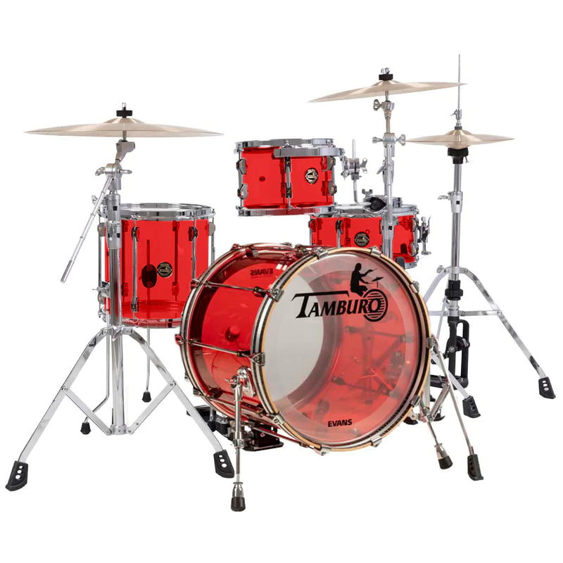 Tamburo TB VL416Wr Volume Series Série 4-pièces Pack de coque sans couture-acrylique avec caisse claire et tambour de basse 16 "- Rouge à vin