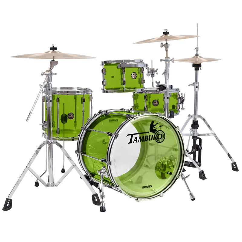Tamburo TB VL418Gr Volume Series Série 4 pièces Pack de coque sans couture-acrylique avec caisse claire et tambour de 18 "- vert