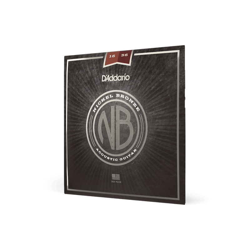 D'Addario NB1656 Cordes de guitare acoustique en bronze nickelé Resophon 16-56