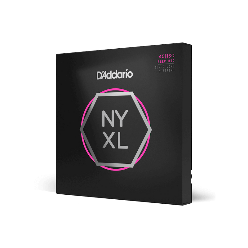 D'Addario NYXL45130SL NYXL Cordes de basse électrique Super Long Scale 5 cordes 45-130