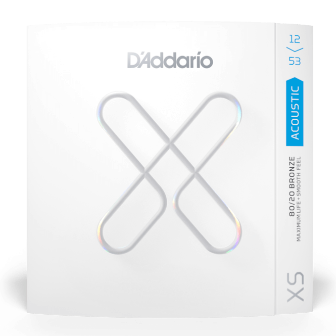 D'Addario XSABR1253 XS 80/20 Bronze Guitar Strings Light 12-53