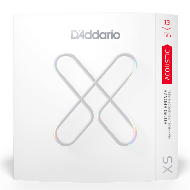 D'Addario XSABR1356 XS 80/20 Bronze Acoustic Guitar Strings Medium 13-56