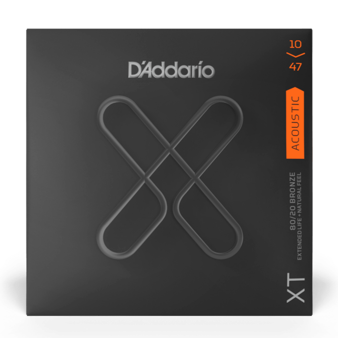 D'Addario XTABR1047 XT 80/20 Bronze Acoustic Guitar Strings Extra Light 10-47
