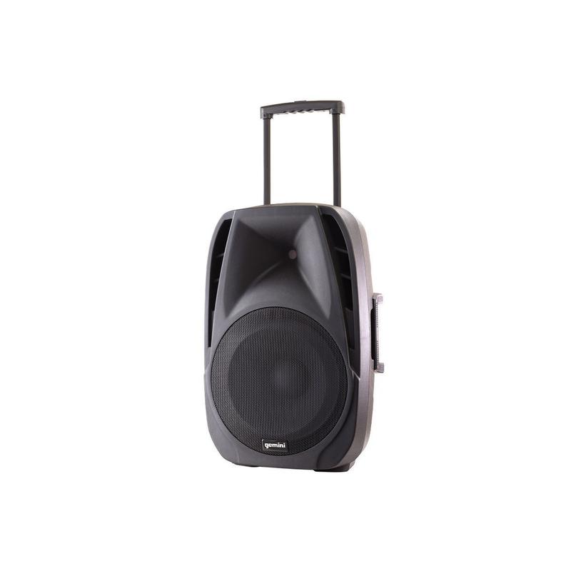 Gemini ES-15TOGO Haut-parleur de sonorisation actif mobile alimenté par Bluetooth avec 2 microphones sans fil, crête de 800 W - 15"