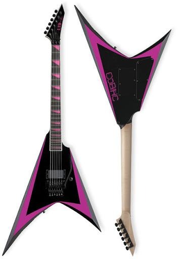 Guitare électrique ESP ALEXI LAIHO (dent de scie rose)