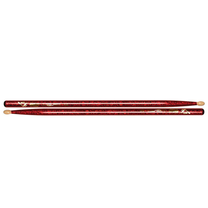 Vater VCR5A Color Wrap Wood Tip Drumsticks (Red Sparkle)