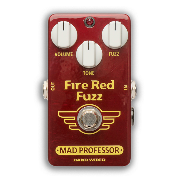 Professeur fou Fire Red Fuzz Guitar Effets Pédale - Terre à main