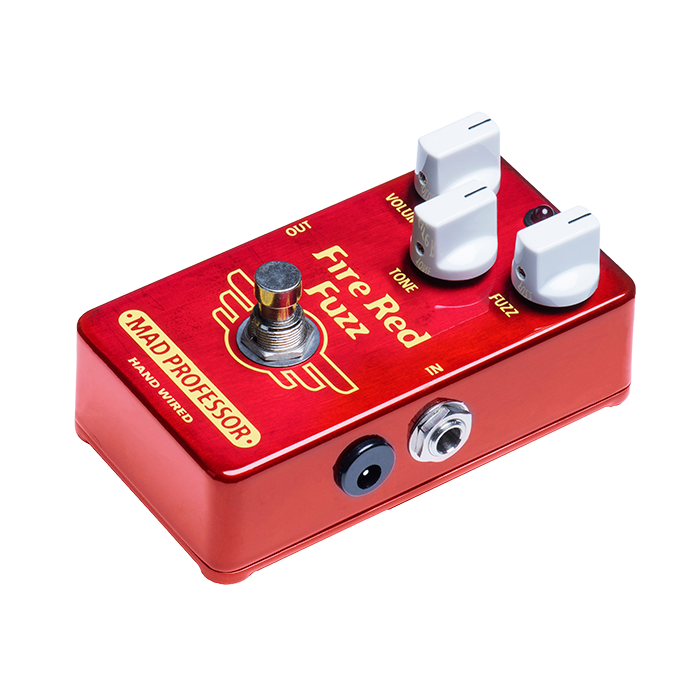 Professeur fou Fire Red Fuzz Guitar Effets Pédale - Terre à main