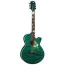 Luna FLO MOON CUST Flora Moonflower Acoustic/Electric Guitar (Transparent Mallard)