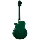 Luna FLO MOON CUST Flora Moonflower Acoustic/Electric Guitar (Transparent Mallard)