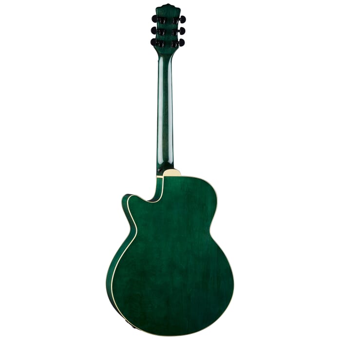 Luna FLO MOON CUST Flora Moonflower Acoustic/Electric Guitar (Transparent Mallard)