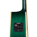 Luna FLO MOON CUST Flora Moonflower Acoustic/Electric Guitar (Transparent Mallard)