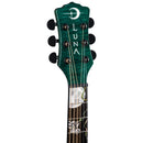 Luna FLO MOON CUST Flora Moonflower Acoustic/Electric Guitar (Transparent Mallard)