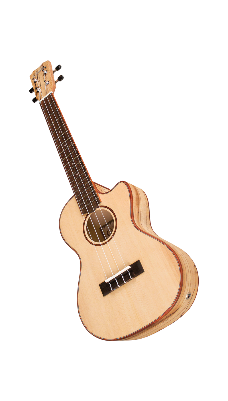 Cordoba 24T-CE Ukulélé ténor pan coupé en épicéa - Finition naturelle avec préampli