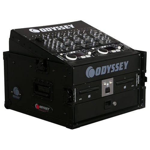 Odyssey FZ1004BL - Rack Combo Pro vertical 4U incliné sur le dessus noir 10U