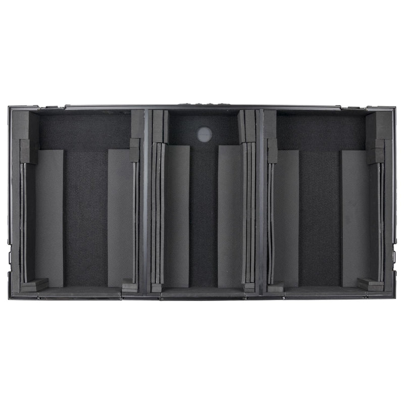 Odyssey FZ10CDJWXDBL Black Extra Deep 10″ Format DJ Mixer and Two Large Format Media Players Coffin Flight Case
