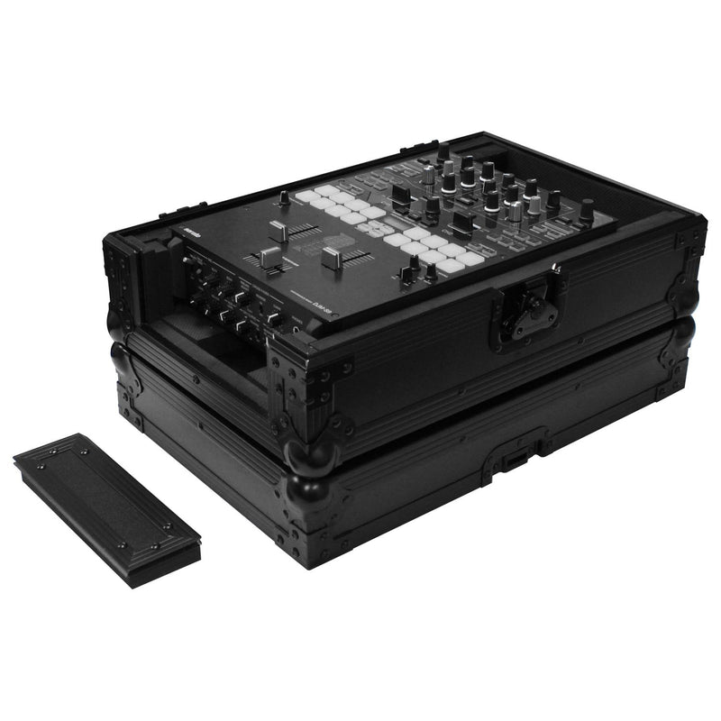 Odyssey FZ10MIXXDBL Universal Black 10″ Format DJ Mixer Flight Case w/Extra Deep Rear Compartment
