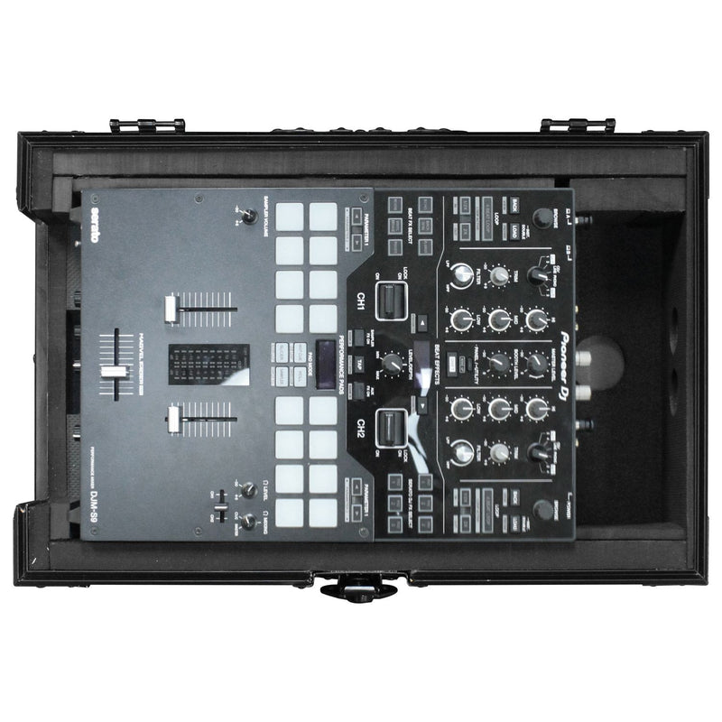 Odyssey FZ10MIXXDBL Universal Black 10″ Format DJ Mixer Flight Case w/Extra Deep Rear Compartment