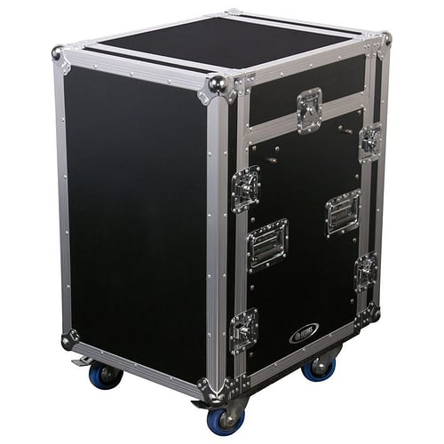 Odyssey FZ1112W - 11U Top Slanted 12U Vertical Pro Combo Rack with Casters