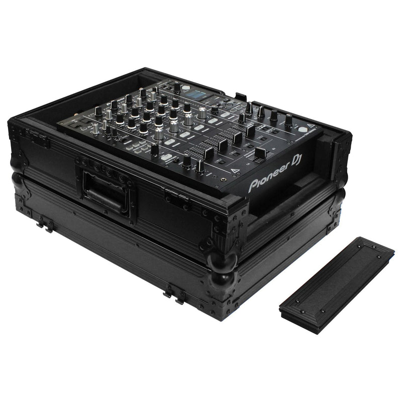 Odyssey FZ12MIXXDBL - Flight Case pour table de mixage DJ universel noir au format 12″ avec compartiment pour câbles arrière extra profond