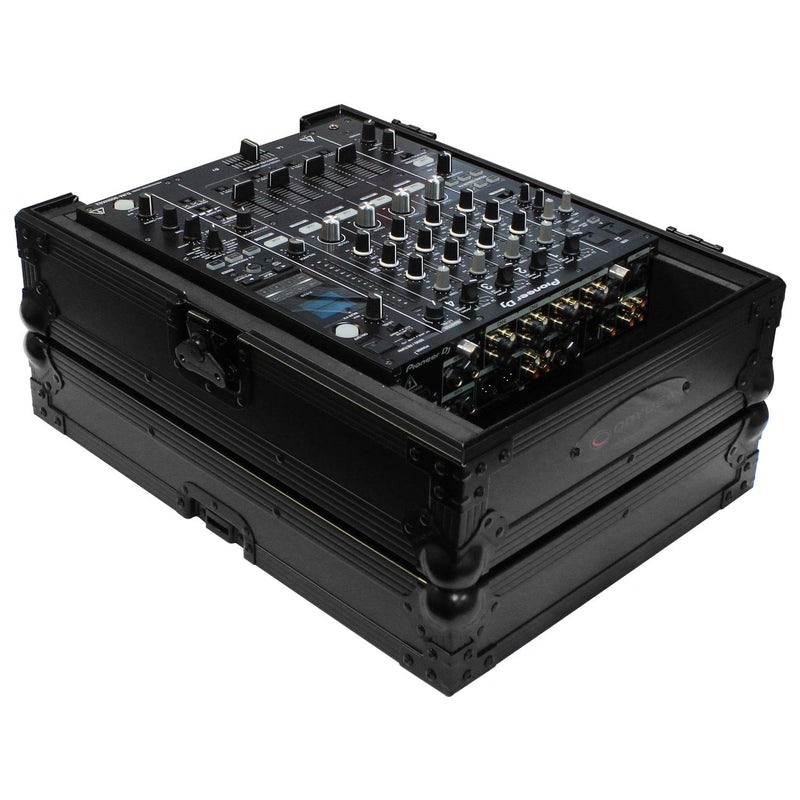 Odyssey FZ12MIXXDBL - Flight Case pour table de mixage DJ universel noir au format 12″ avec compartiment pour câbles arrière extra profond