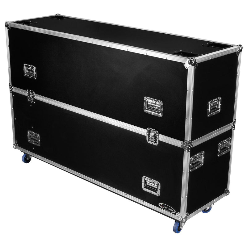 Odyssey FZ2FSM75W - Dual 75″ Flat Screen Monitor Case with Casters