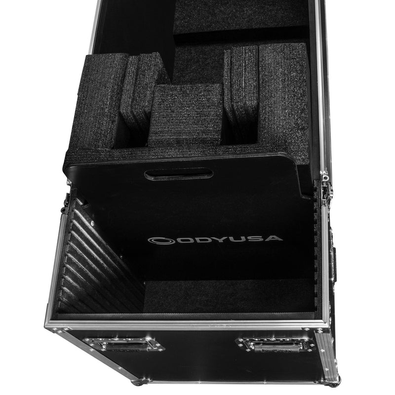 Odyssey FZ2FSM75W - Dual 75″ Flat Screen Monitor Case with Casters