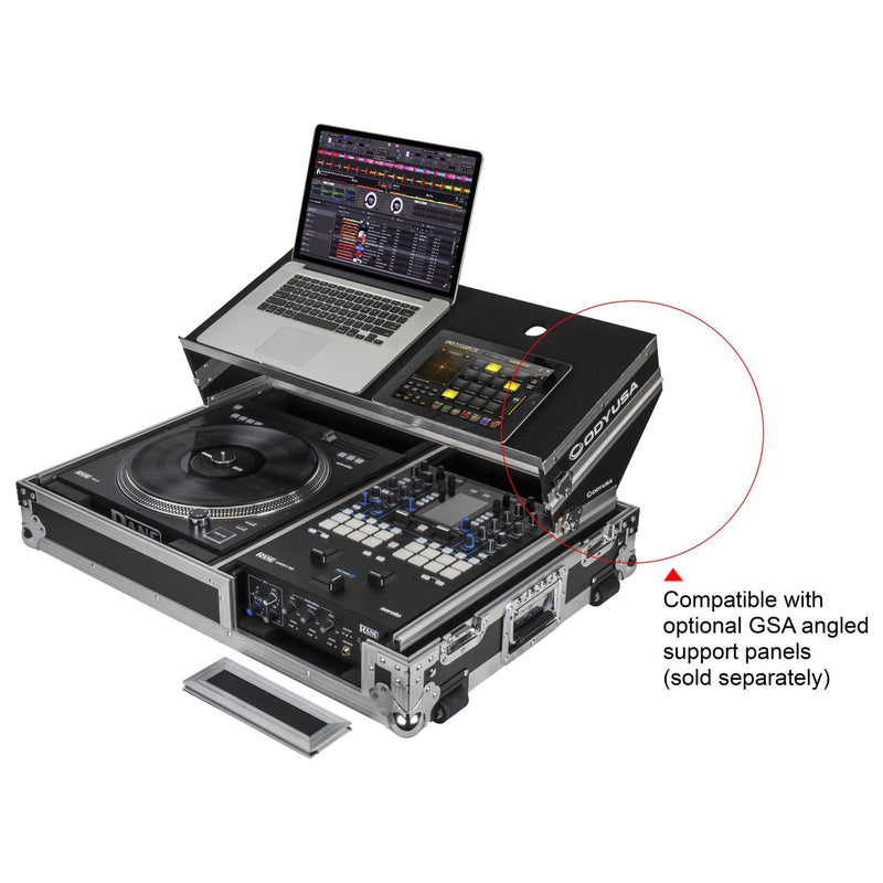 Odyssey FZGS1RA1272W Reversible Compact Rane Twelve and Rane Seventy/Seventy-Two Battle DJ Coffin Flight Case w/Glide Platform