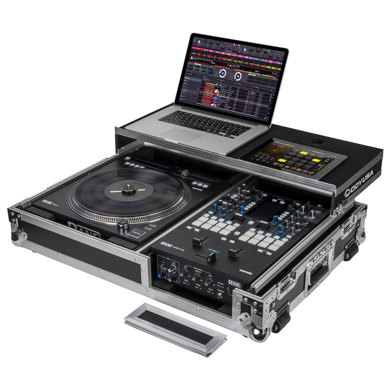Odyssey FZGS1RA1272W Reversible Compact Rane Twelve and Rane Seventy/Seventy-Two Battle DJ Coffin Flight Case w/Glide Platform