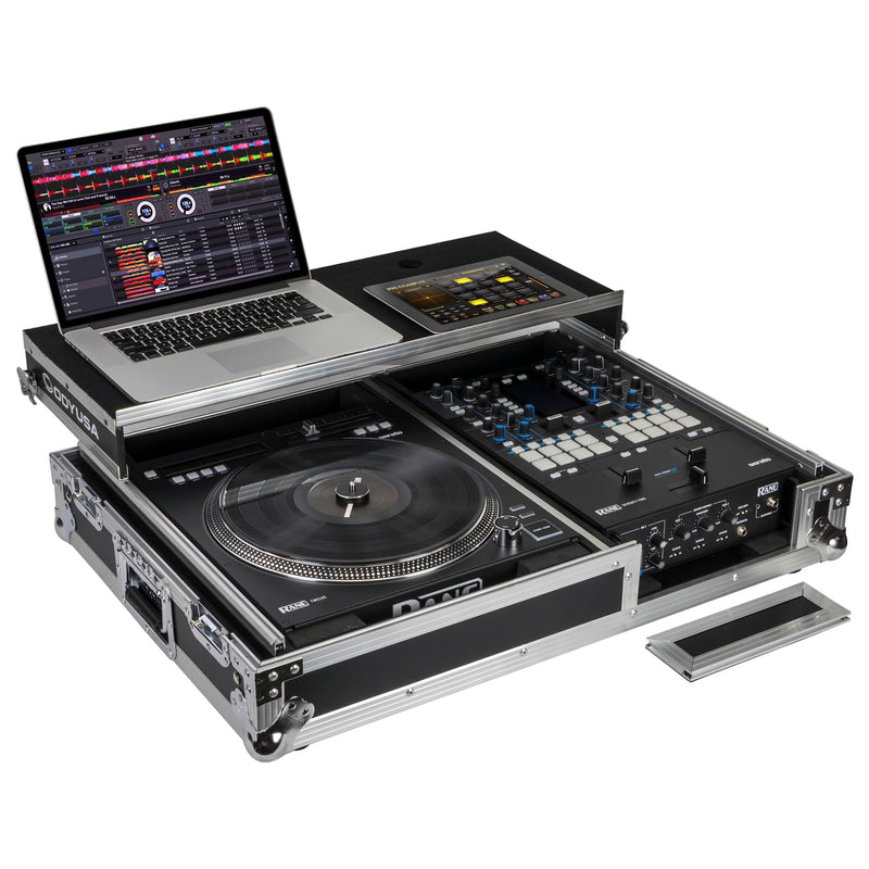 Odyssey FZGS1RA1272W Reversible Compact Rane Twelve and Rane Seventy/Seventy-Two Battle DJ Coffin Flight Case w/Glide Platform