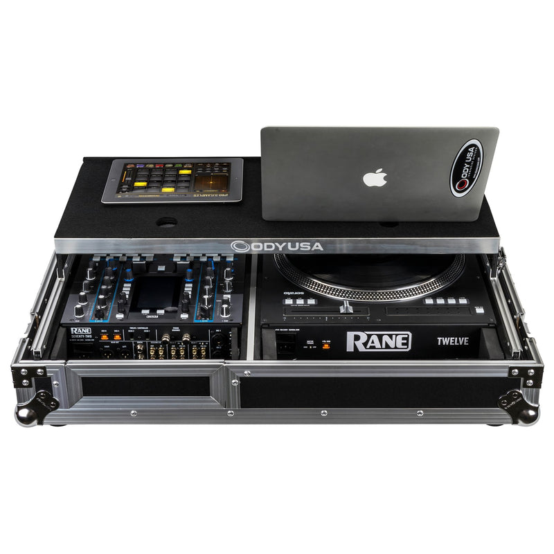 Odyssey FZGS1RA1272W Reversible Compact Rane Twelve and Rane Seventy/Seventy-Two Battle DJ Coffin Flight Case w/Glide Platform