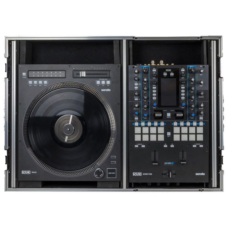 Odyssey FZGS1RA1272W Reversible Compact Rane Twelve and Rane Seventy/Seventy-Two Battle DJ Coffin Flight Case w/Glide Platform