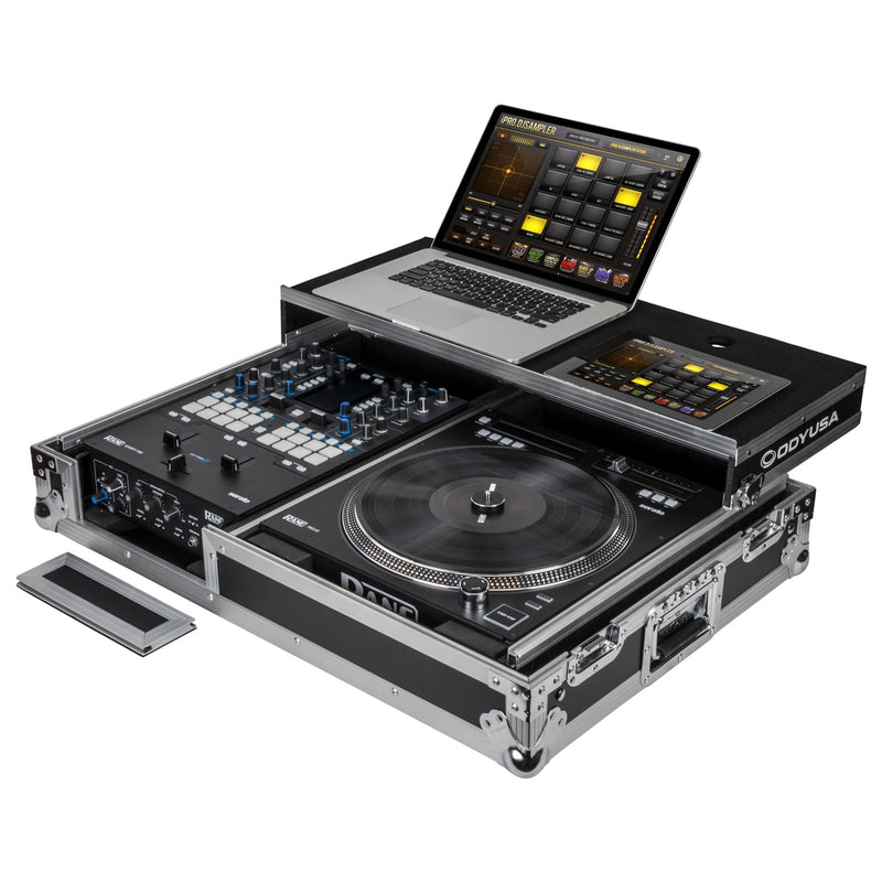 Odyssey FZGS1RA1272W Reversible Compact Rane Twelve and Rane Seventy/Seventy-Two Battle DJ Coffin Flight Case w/Glide Platform