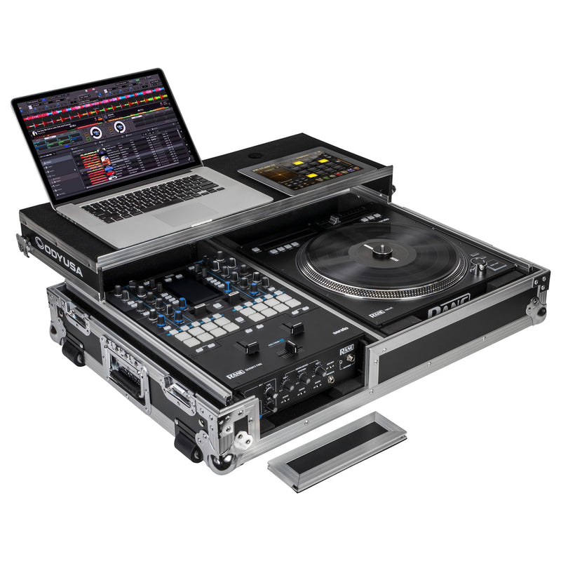 Odyssey FZGS1RA1272W Reversible Compact Rane Twelve and Rane Seventy/Seventy-Two Battle DJ Coffin Flight Case w/Glide Platform