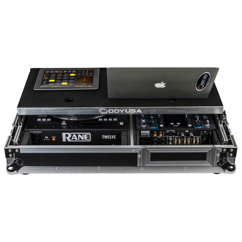 Odyssey FZGS1RA1272W Reversible Compact Rane Twelve and Rane Seventy/Seventy-Two Battle DJ Coffin Flight Case w/Glide Platform