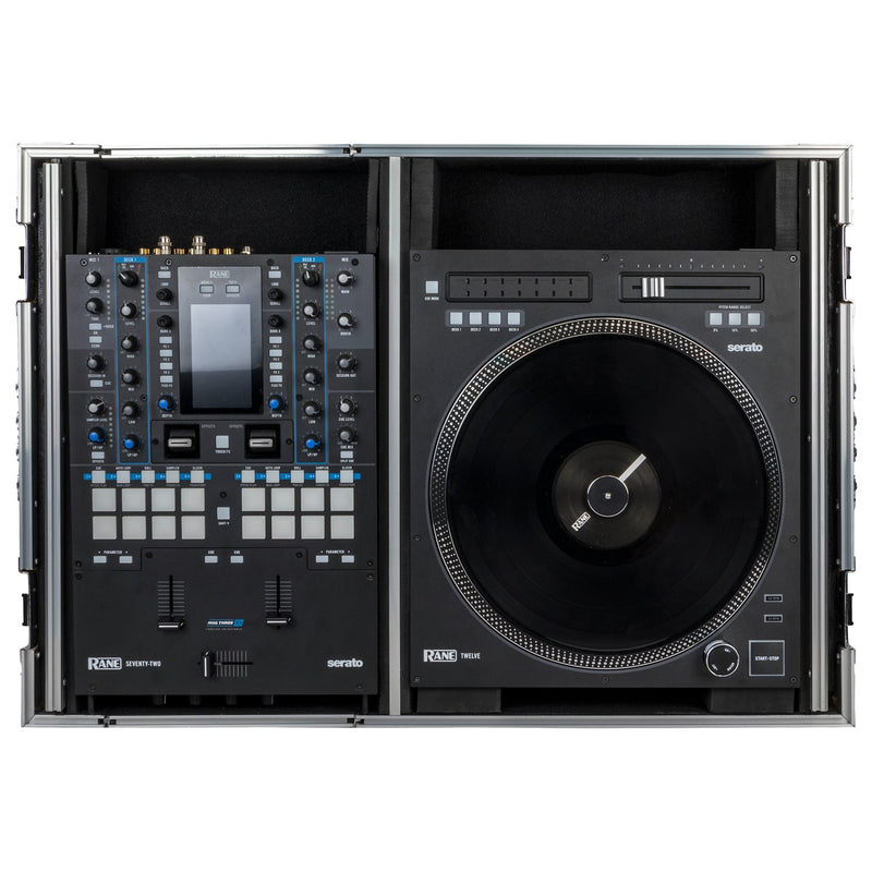 Odyssey FZGS1RA1272W Reversible Compact Rane Twelve and Rane Seventy/Seventy-Two Battle DJ Coffin Flight Case w/Glide Platform