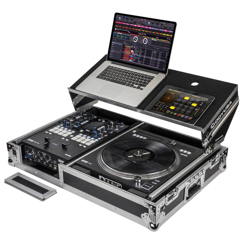 Odyssey FZGS1RA1272W Reversible Compact Rane Twelve and Rane Seventy/Seventy-Two Battle DJ Coffin Flight Case w/Glide Platform