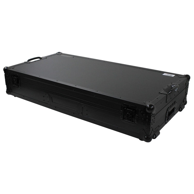 Odyssey FZGSLBM10WRBL Low Profile Format DJ Mixer and Two Battle Position Turntables Flight Coffin Case w/Wheels and Glide Platform - 10" (Black)