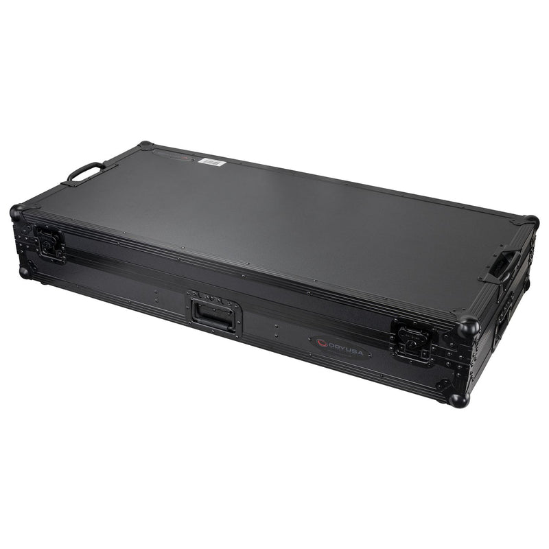 Odyssey FZGSLBM12WRBL Low Profile Format DJ Mixer and Two Battle Position Turntables Flight Coffin Case with Wheels and Glide Platform - 12" (Black)
