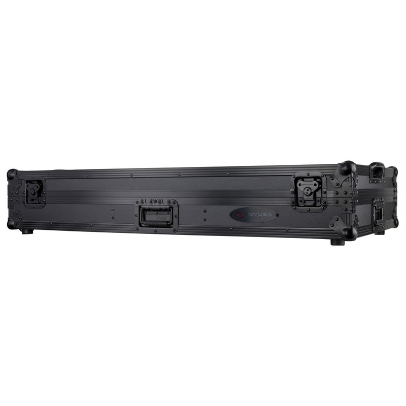 Odyssey FZGSLBM12WRBL Low Profile Format DJ Mixer and Two Battle Position Turntables Flight Coffin Case with Wheels and Glide Platform - 12" (Black)