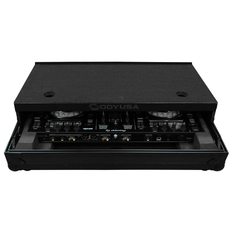 Odyssey FZGSPIDDJSR2BL Pioneer DDJ-SR2 Flight Case w/Glide Platform (Black)