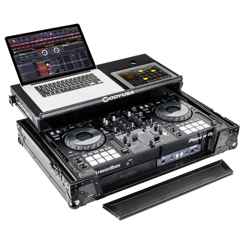 Odyssey FZGSPIXDJRR1BL Pioneer XDJ-RR Bottom 1U Rack Space Flight Case w/Glide Platform (Black)