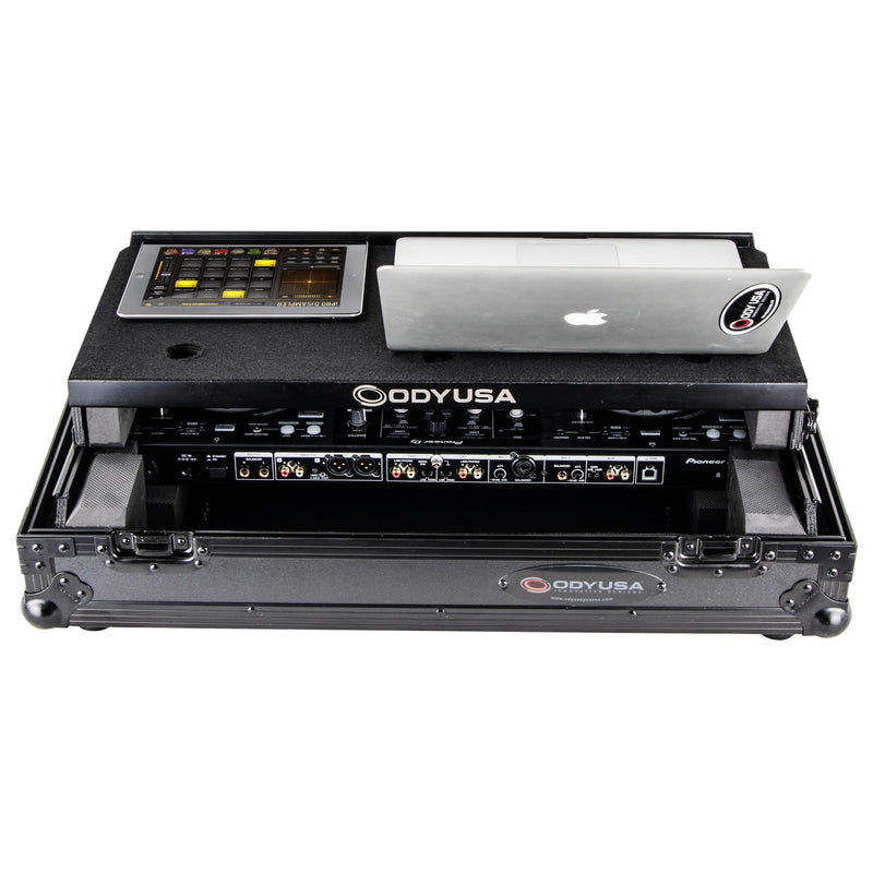 Odyssey FZGSPIXDJRR1BL Pioneer XDJ-RR Bottom 1U Rack Space Flight Case w/Glide Platform (Black)