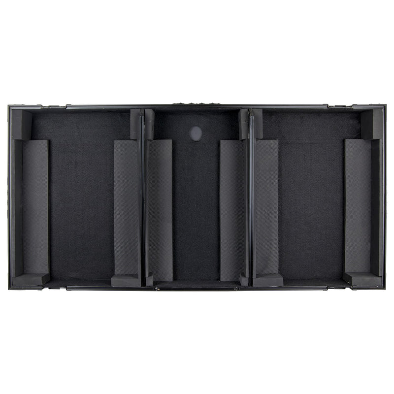 Odyssey FZGSRANE1272WBL Low Profile Rane Twelve and Rane Seventy/Seventy-Two Coffin Flight Case w/Glide Platform (Black)