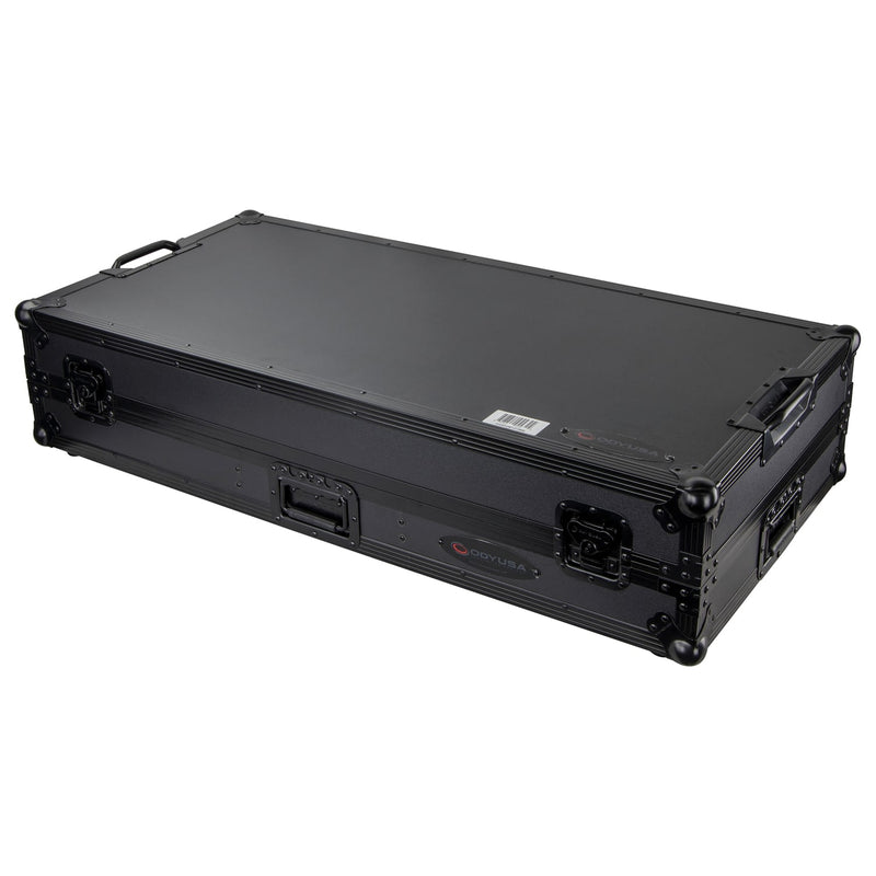 Odyssey FZGSRANE1272WBL Low Profile Rane Twelve and Rane Seventy/Seventy-Two Coffin Flight Case w/Glide Platform (Black)
